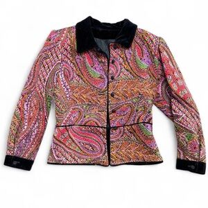 Vintage paisley and velvet blazer